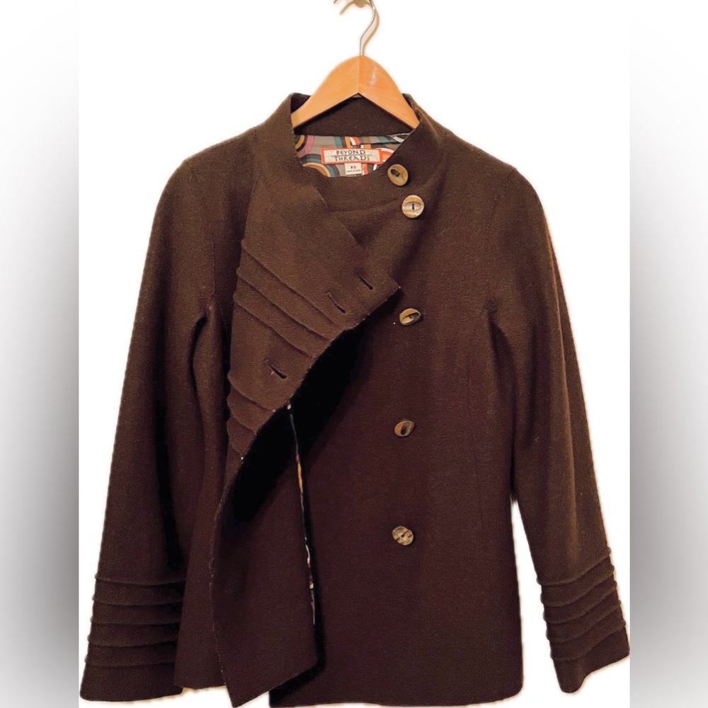 Vintage Beyond Threads Chocolate Wool Jacket